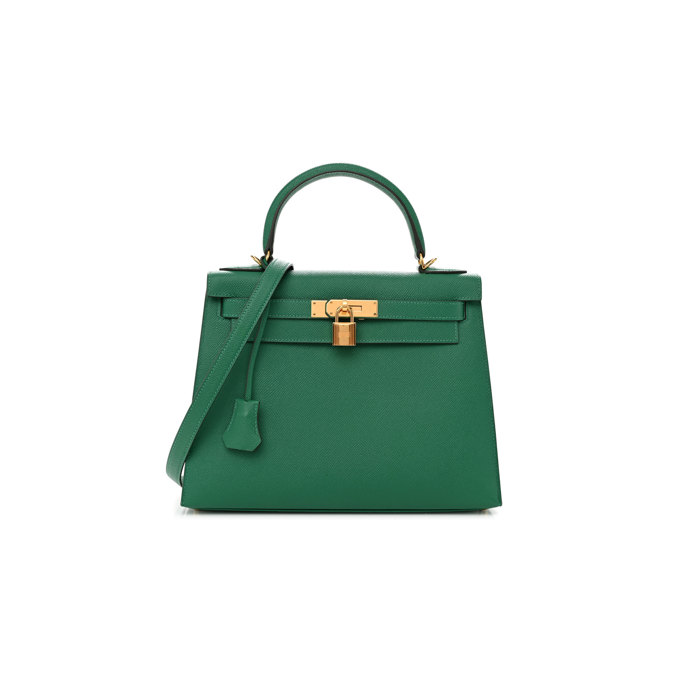HERMÈS EPSOM KELLY SELLIER 28 VERT VERTIGO (28*22*10cm)